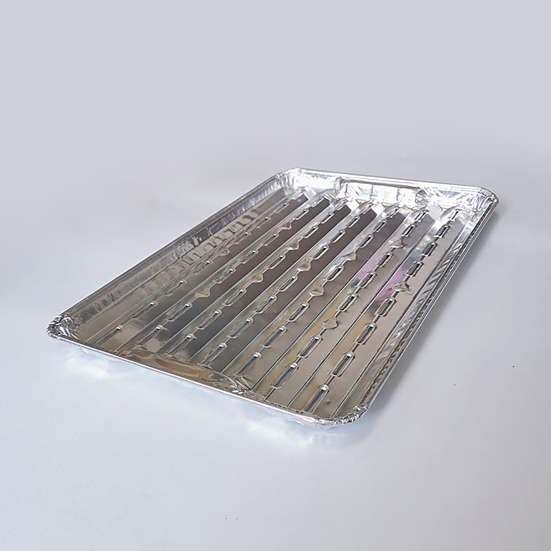 Disposable BBQ Grill Toppers Aluminum Foil Grill Pans with Holes
