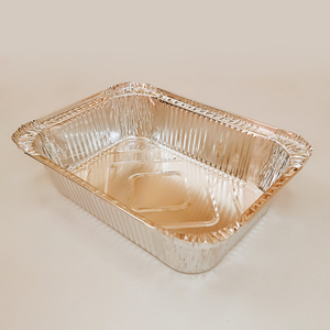 Medium Rectangular deepening food grade tableware with lid barbecue baking tray aluminum foil container