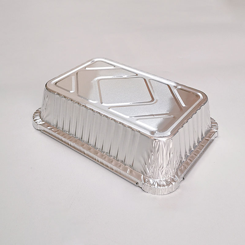 Rectangular food grade disposable aluminum foil container with lid for barbecue, baking and preservation Kitchen Utensils