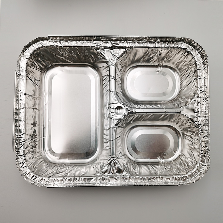 Disposable aluminium foil meal box