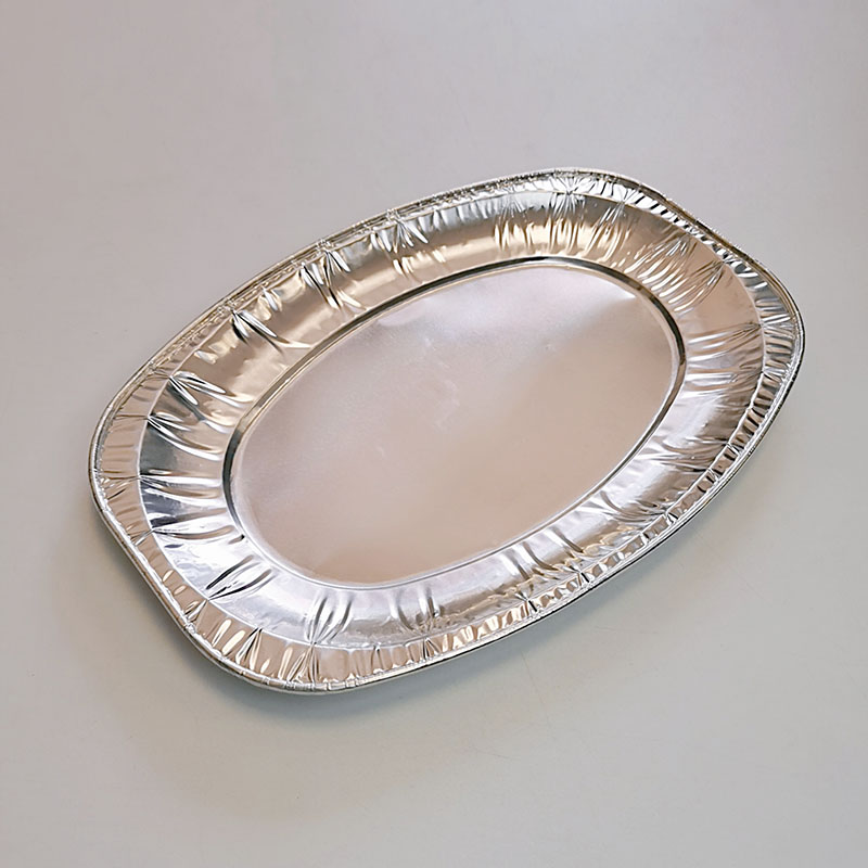 Oval Aluminum Pans Disposable Foil Container Steam Pan Fish Plate