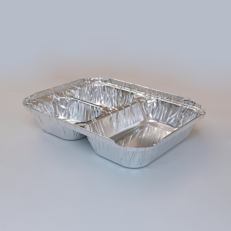 3-Compartment Take Out Food foil Containers with lids