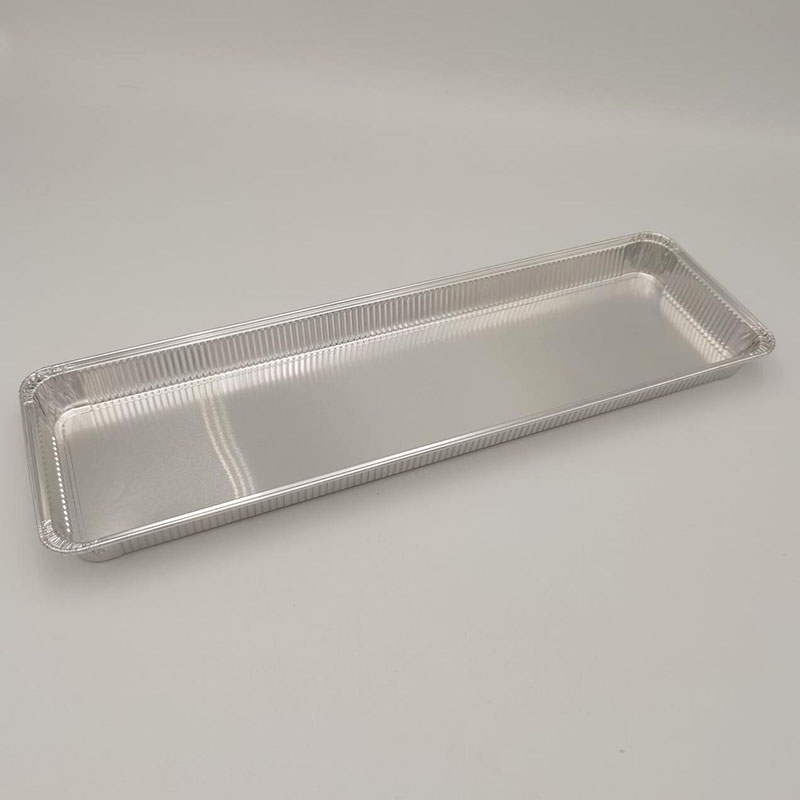 Large strip baking aluminum foil container high temperature oven tray