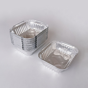 190ml Small Rectangle Aluminum Foil Pans with Clear Lids