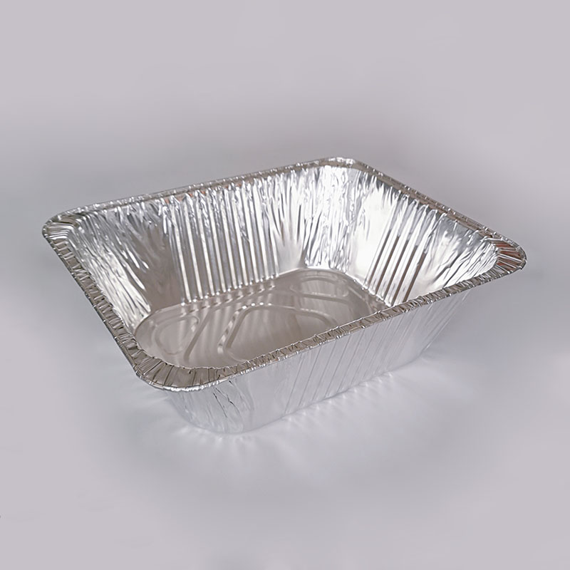 Multifunctional enlarged and deepened square metal soup basin BBQ baking aluminum foil container