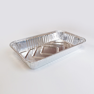 Rectangular shallow edge aluminum foil tableware disposable food grade fresh-keeping Bento Box recyclable environmental protection kitchenware BBQ baking plate