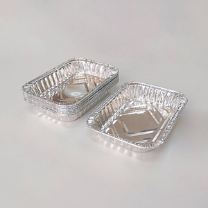 Small rectangular aluminum foil container household catering kitchenware baking cake plate