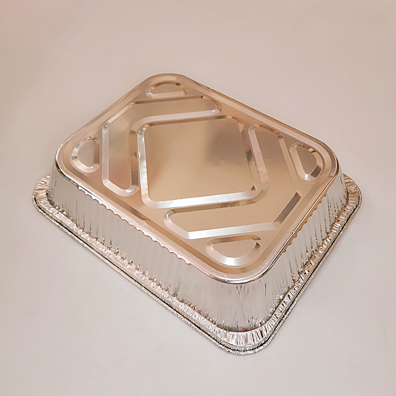 Rectangular large aluminum foil tableware home-made food plate catering barbecue baking service tray