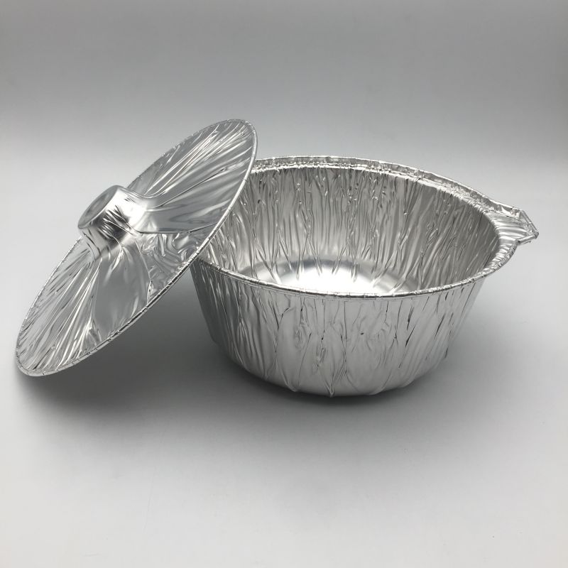 Disposable aluminium foil pot with lids from China manufacturer Longstar