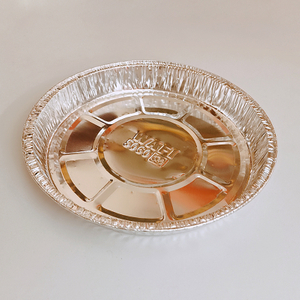 6-inch round aluminum foil pie dish catering pizza plate barbecue tableware disposable recyclable
