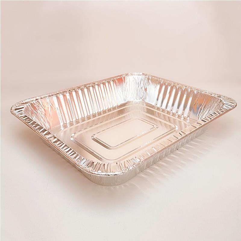 Rectangular large roast chicken dish with cover thickened and enlarged aluminum foil container tableware