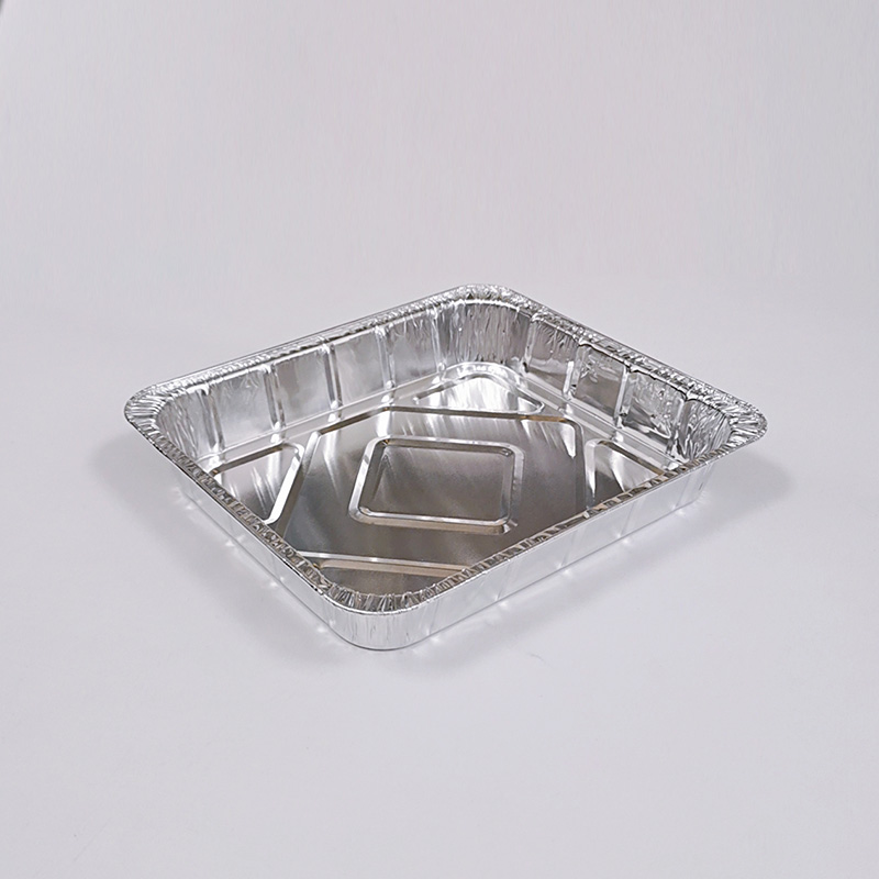 Medium square disposable aluminum foil tray food grade Wrinkle Free Baking barbecue for oven