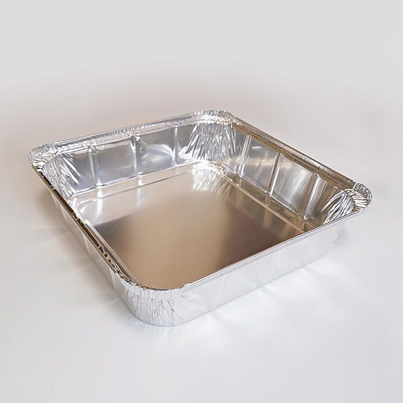 Food grade aluminum foil square tableware storage containers for kitchen barbecue baking oven trays